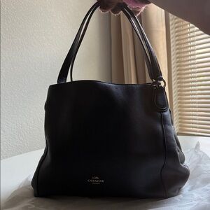 Coach Black Leather Shoulder Bag